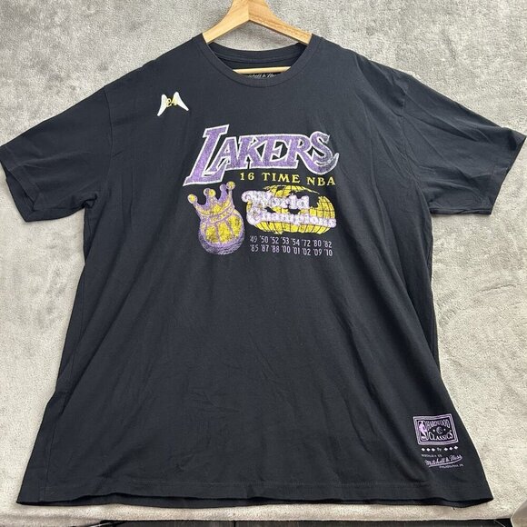 Mitchell Ness Shirt Mens XXL Hardwood Classics Los Angeles Lakers #24 W/ Wings - Picture 1 of 12